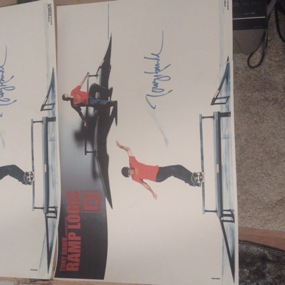 Tony Hawk  bones brigade ramp logic mini signed poster From Tony Hawk Himself...